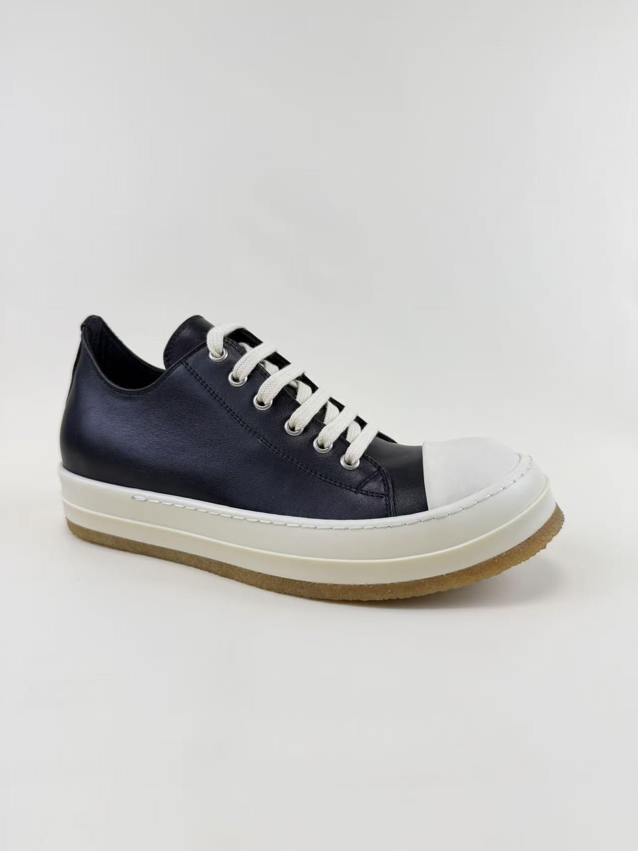 Men s Dark Style Black & White Skate Shoes, High Street Low Top with Thick Sole 46 чёрный