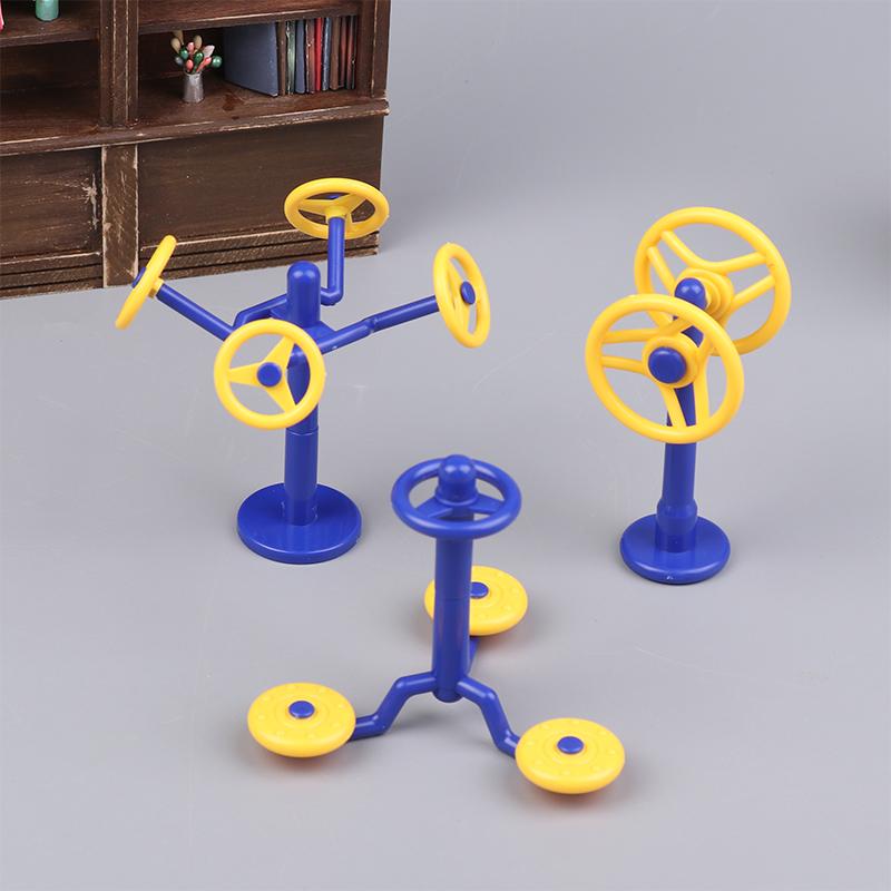 1Set 1/12 Dollhouse Outdoor Park Fitness Equipment Model Dollhouse Sportscene Decoration Toys Micro Scene Construction Props