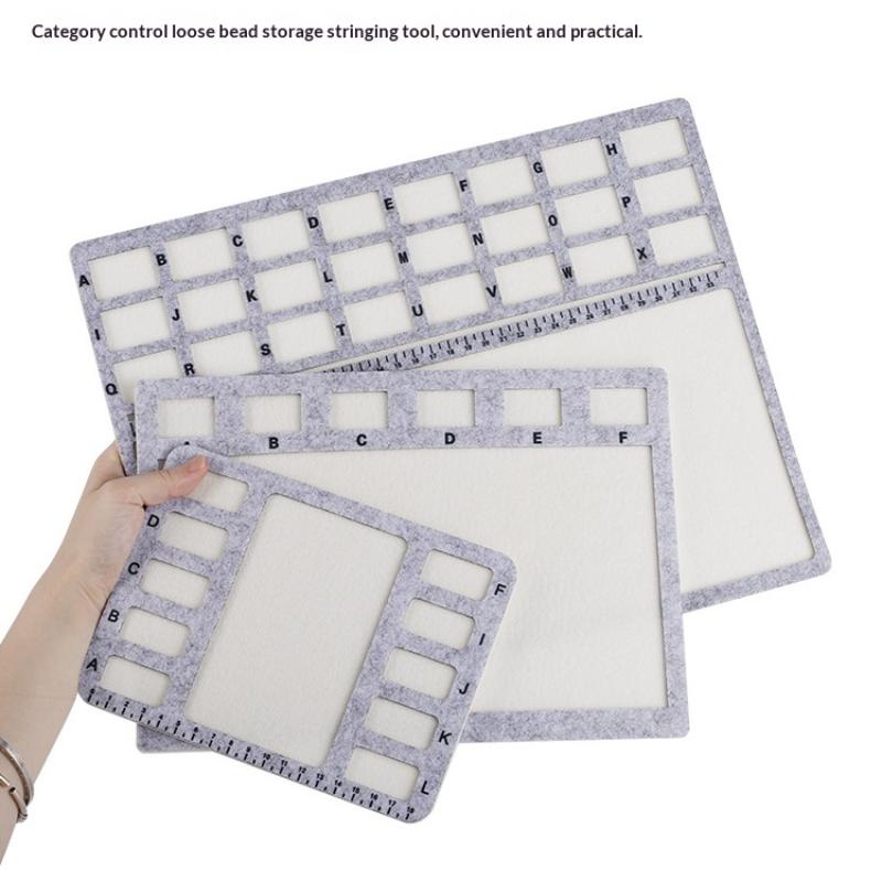 Felt Beading Mat Rectangle Felt Bead Design Boards With Centimeter Alphabetic Scale Beads Tray Bead Pads For Art Crafts