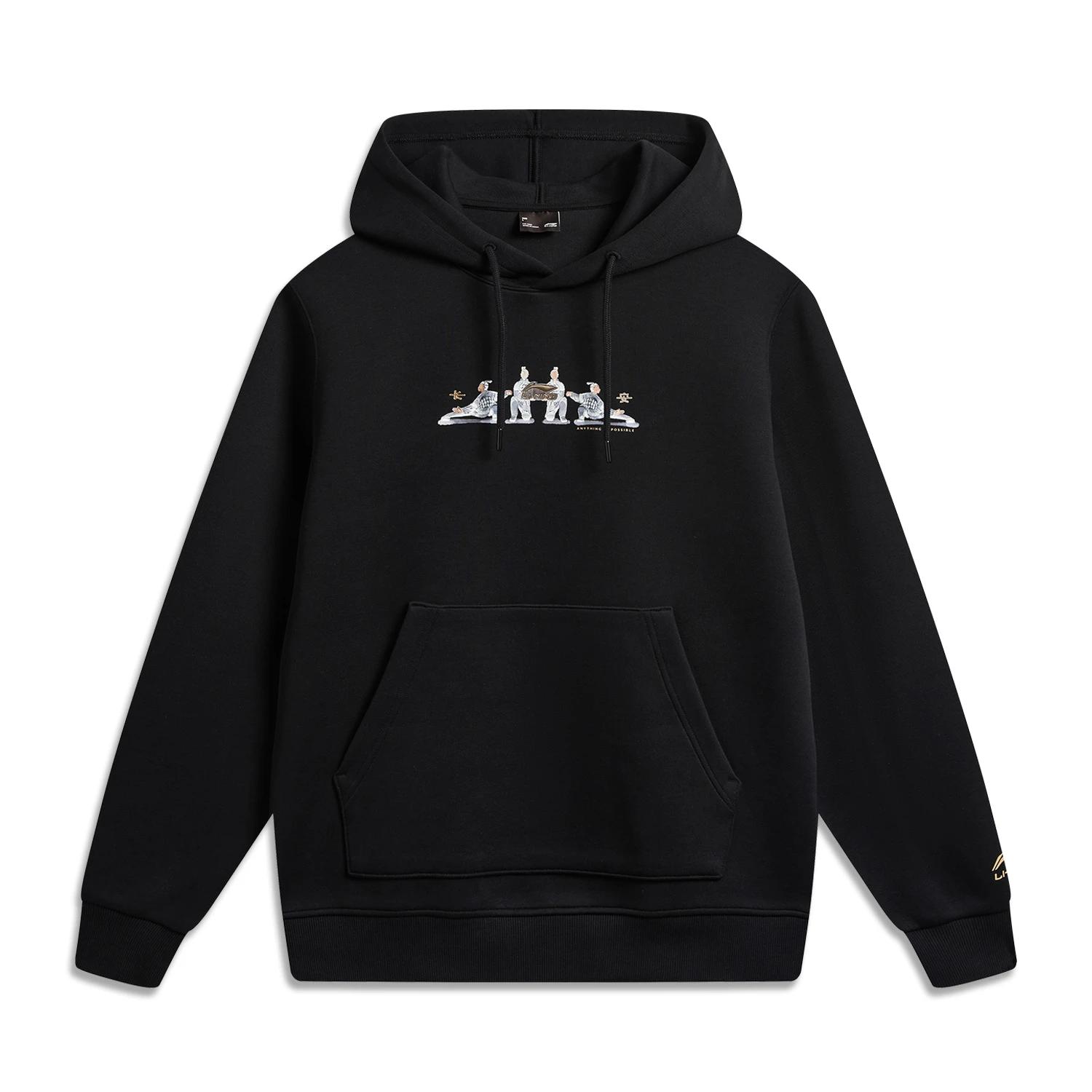 Li Ning Серия Китайской Культуры Простой Повседневный Универсальный Свитшот Унисекс свитшот AWDW649-1