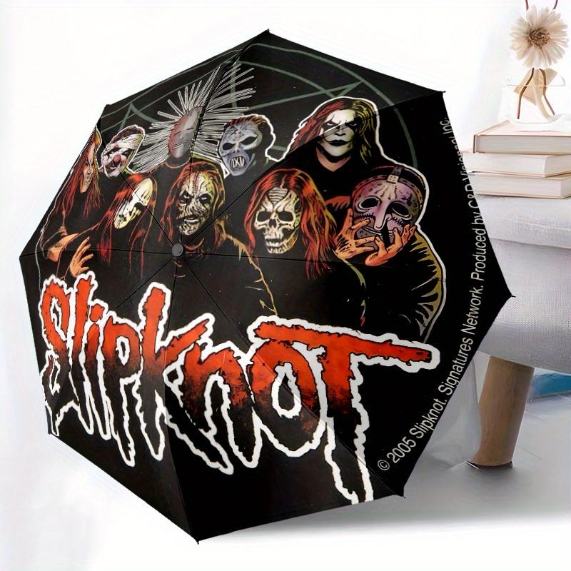 1pc Slipknot Band Merchandise Automatic Opening/closing Umbrella, Compact Travel Umbrella - - Festive Accessory, Sturdy Ribs Y250807108