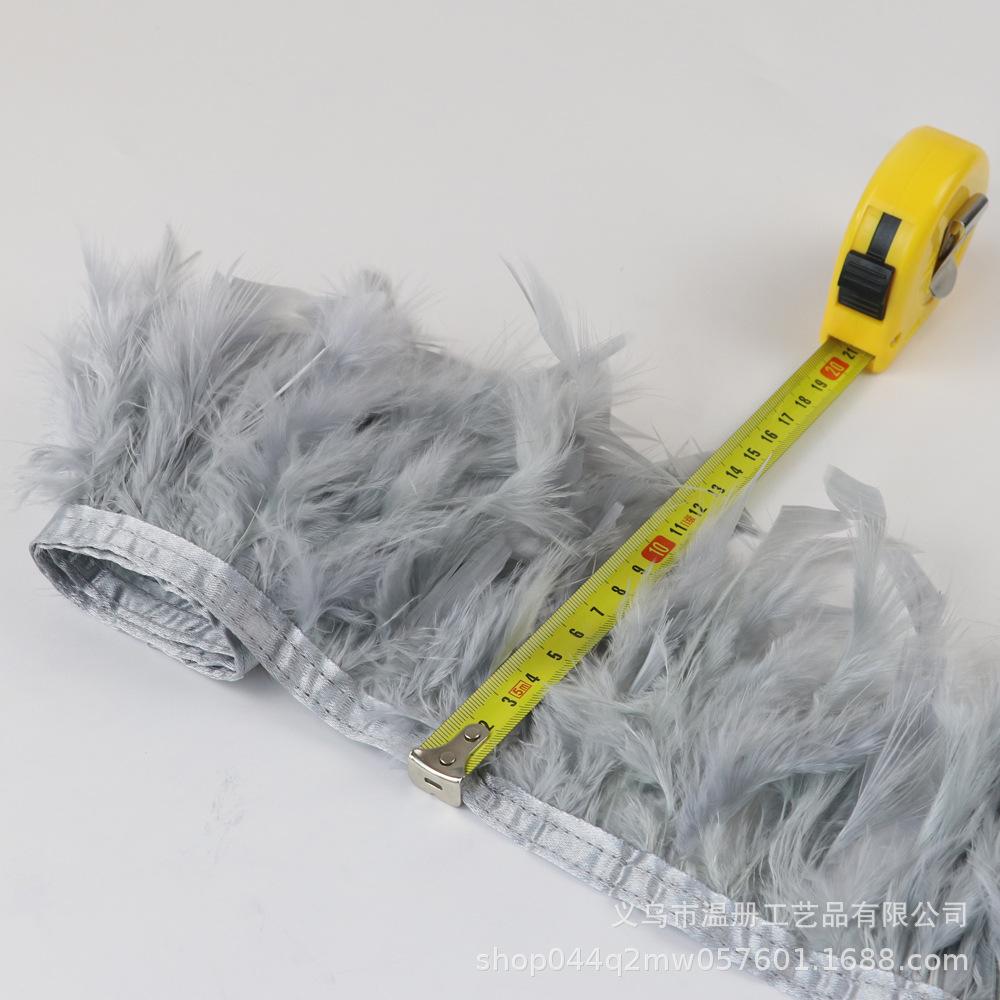 Turkey Feather Cloth Edge Diy Car Doll Decorative Material Fire Lace Dress Skirt 1M/Bag