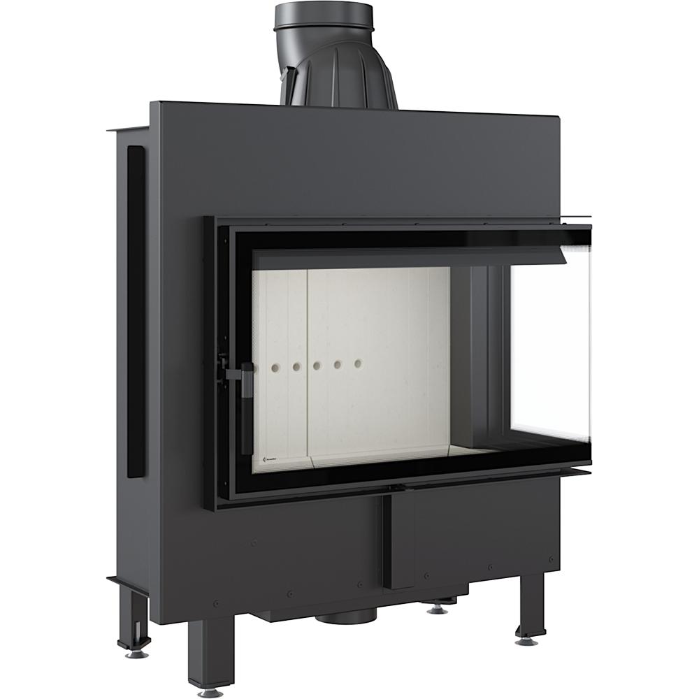 Steel Fireplace KRATKI LUCY Right 14 kW Ø 200