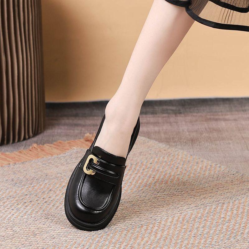 Slides Round Toe Women's Mules Slippers and Ladies Sandals Leather Shoes Height Black Wholesale 39 Stylish Summer 2025 Unique