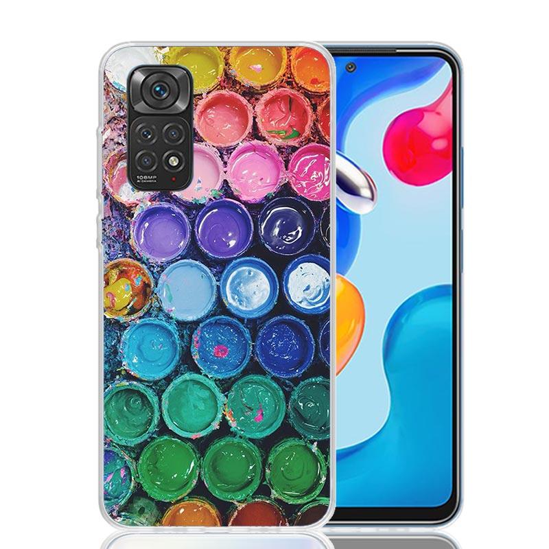 Watercolors Set Paint Palette Painting Box Phone Case For Xiaomi Redmi Note 15 14 13 12S 12 Pro Plus 11S 11E 11 11T 10S 10 Art S