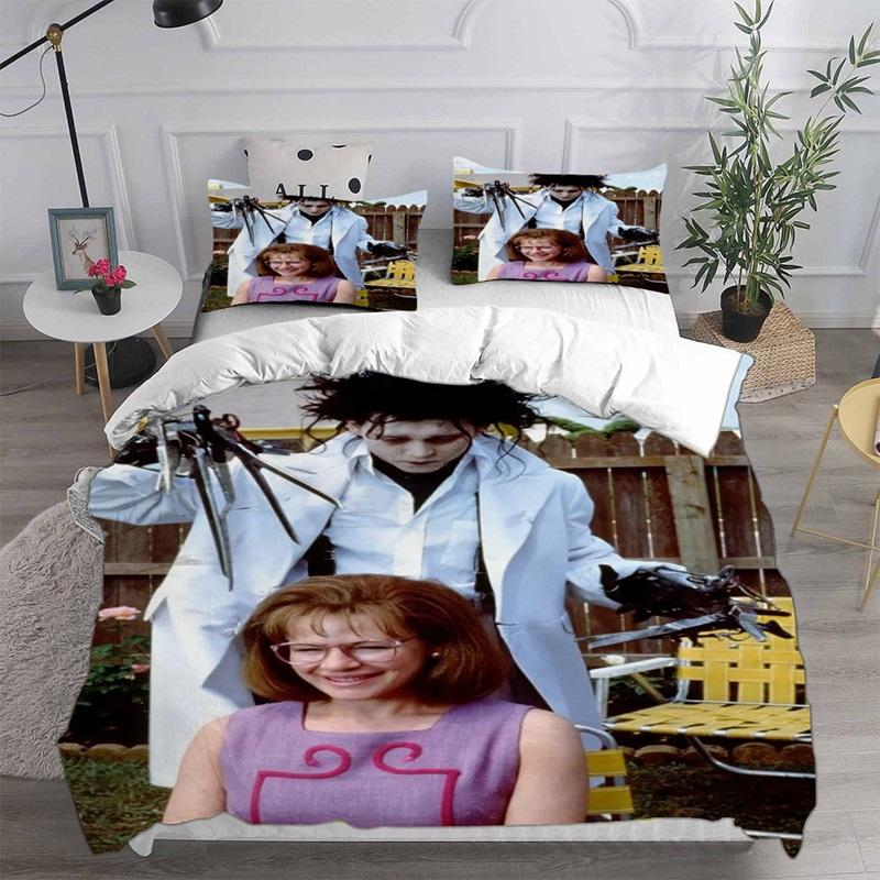 Edward Scissorhand’s Bedding Sets Comforter Quilt Bed Cover Duvet Cover Pillow Case 2-3 Pieces Sets Kids Adult Size