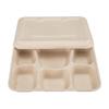 Qiuci 6-Compartment 1400ML Disposable Lunch Boxes