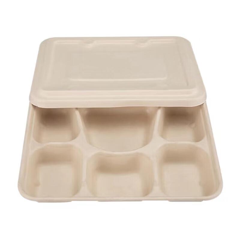 Qiuci 6-Compartment 1400ML Disposable Lunch Boxes