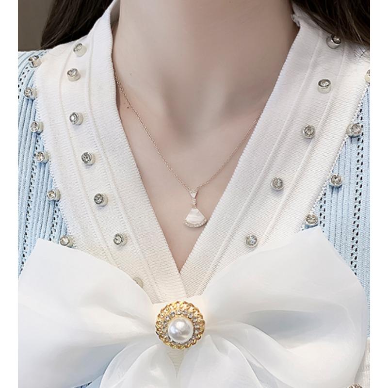 Spring Autumn Women Full Sleeve V-neck Luxury Diamond Beading Bowtie Knitted Sweater Single Breasted Cardigans Tops