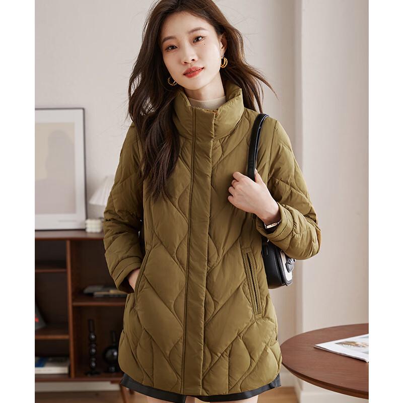 Women's Fashion Casual White Duck Down Jacket