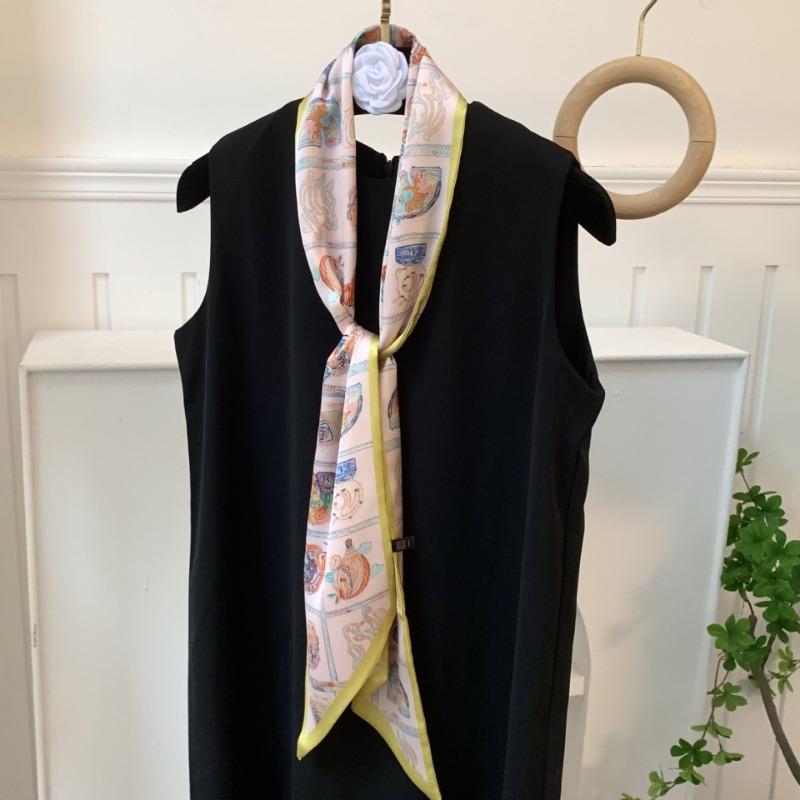 Silk Scarf, Long Strip, Versatile Shirt, Neck Protection, Scarf, Silk Scarf, Multi-purpose Headscarf, Headband, Hair Tie, Decorative Waist Belt.