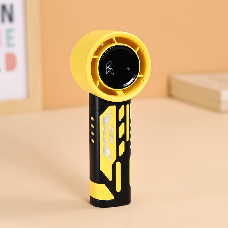 Rechargeable High-Speed USB Mecha Style Handheld Fan for Desktop, Dormitory, and Outdoor Use 59x55x150mm