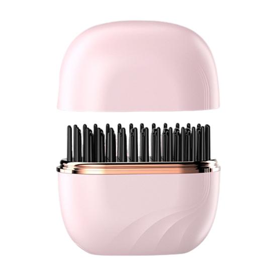 

Mini Hair Straightener Brush 3 Temperature Modes Adjustable Rechargeable Portable Travel Lightweight Fast Heating