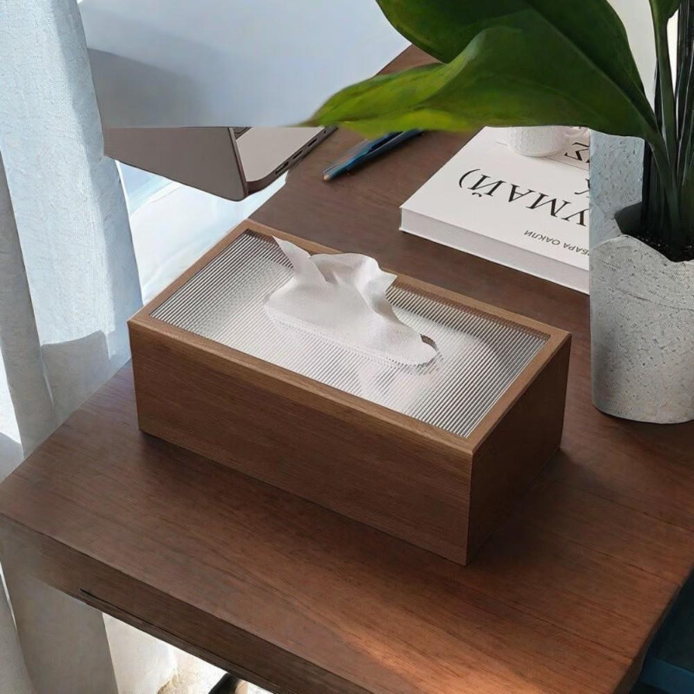 Wood Napkin Box Elegant Paper Towel Holder Minimalist Paper Box  Hotel Use