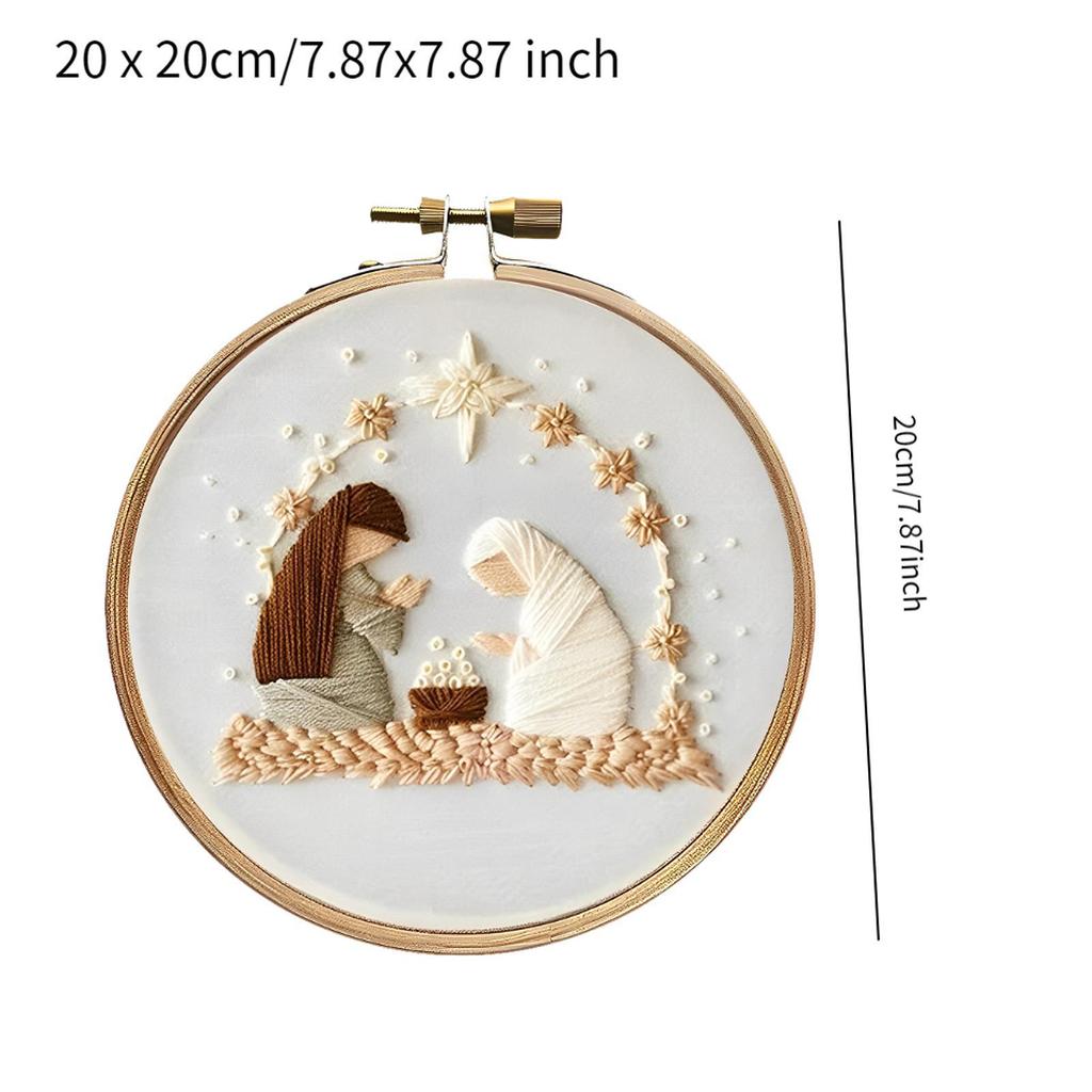 Christmas Embroidery Starter Kit Embroidery with Christmas Pattern Hand Craft for Beginners