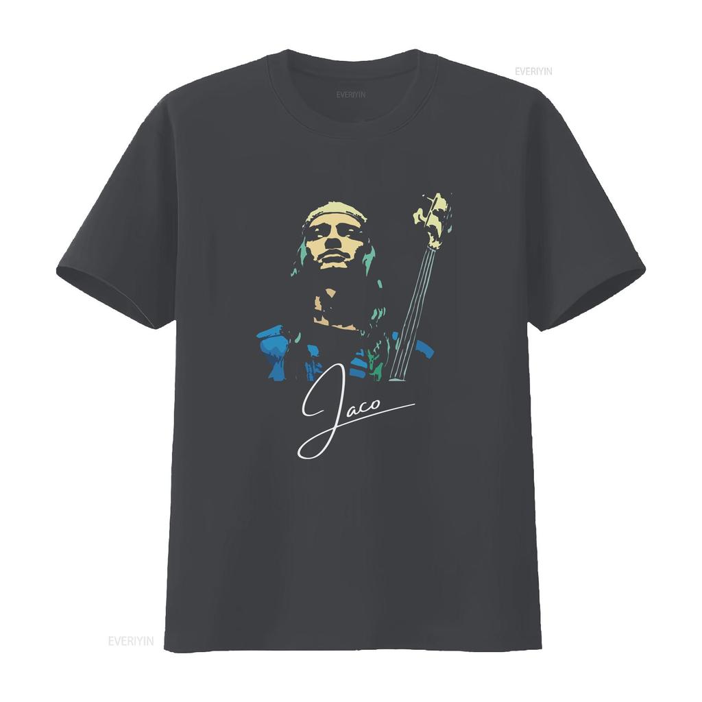 T-shirt Signature Jaco Pastorius vintage Lavata grafica uomo Versatile Casual Elastica Comoda moda Alla moda
