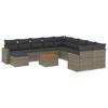 VidaXL Garden Lounge Set with Cushions 12 Pcs Grey Wicker 3224422