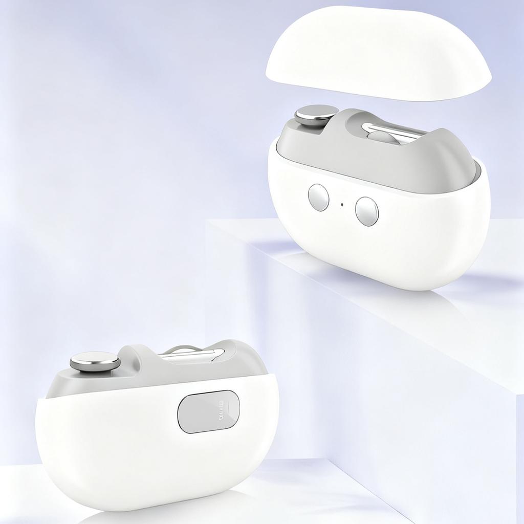 Automatic Fingernail Cutter 2 In 1 Electric Nail Polisher Type-C Charging Safety Nail Clipper for Adult Senior