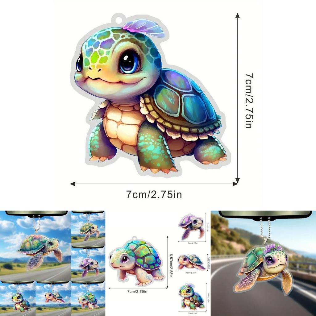 Colorful Acrylic Car Hanging Decor Cute Cartoon Style Home Decoration Accessories