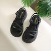 688-10 Two women in cool slippers 2025 new summer fairy wind flat bottom one-word drag Roman beach sandals