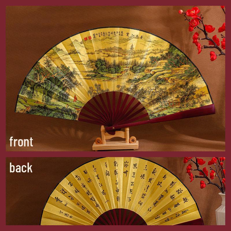 Китайский винтажный мужской веер LIEI, 10 дюймов, подарок