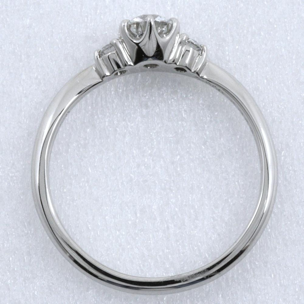 Ring Pt900Platinum/diamond #4.5(US Size) 2.3g Women Used