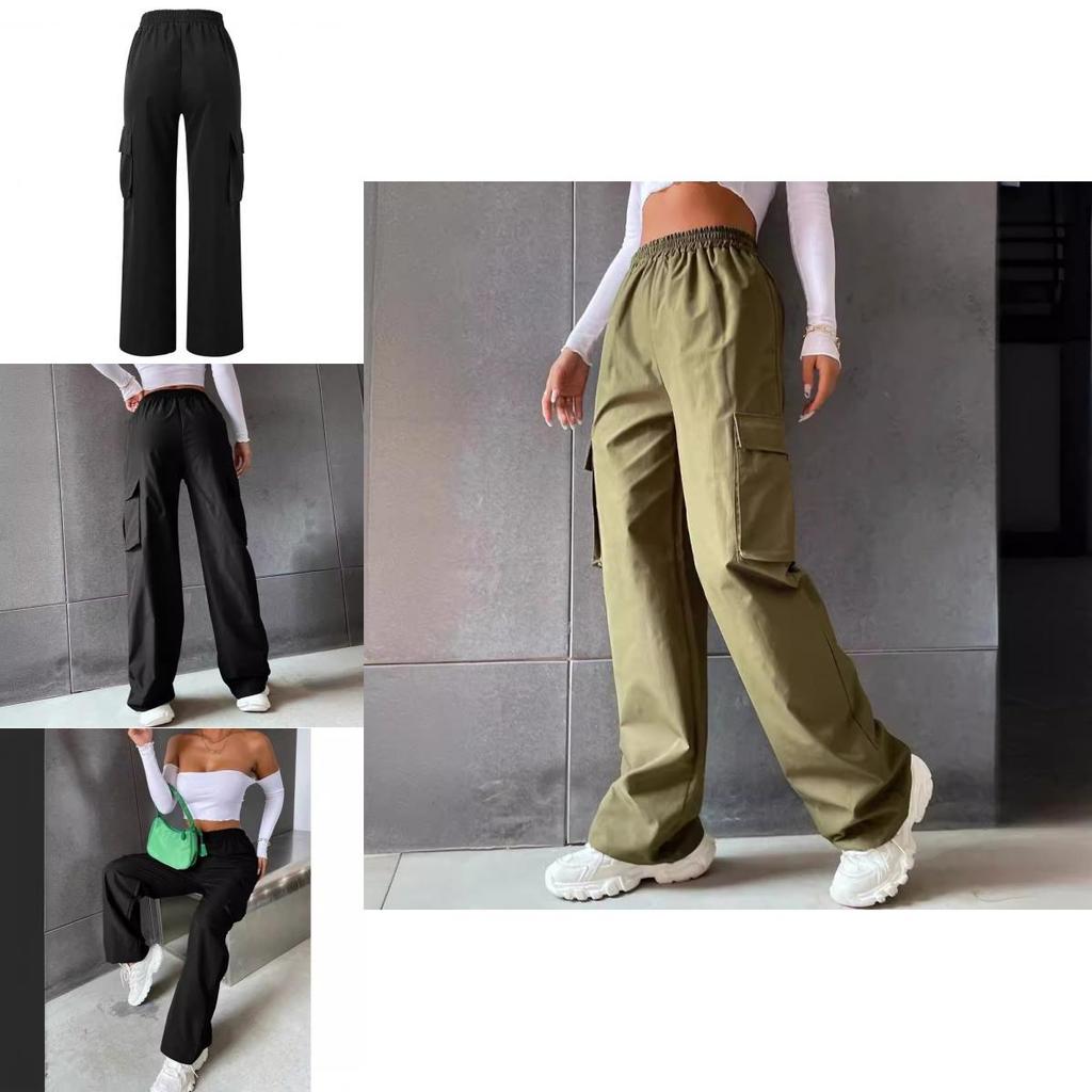 Casual Womens Cargo Pants With Polyester Breathable Fabric For Summer Comfort