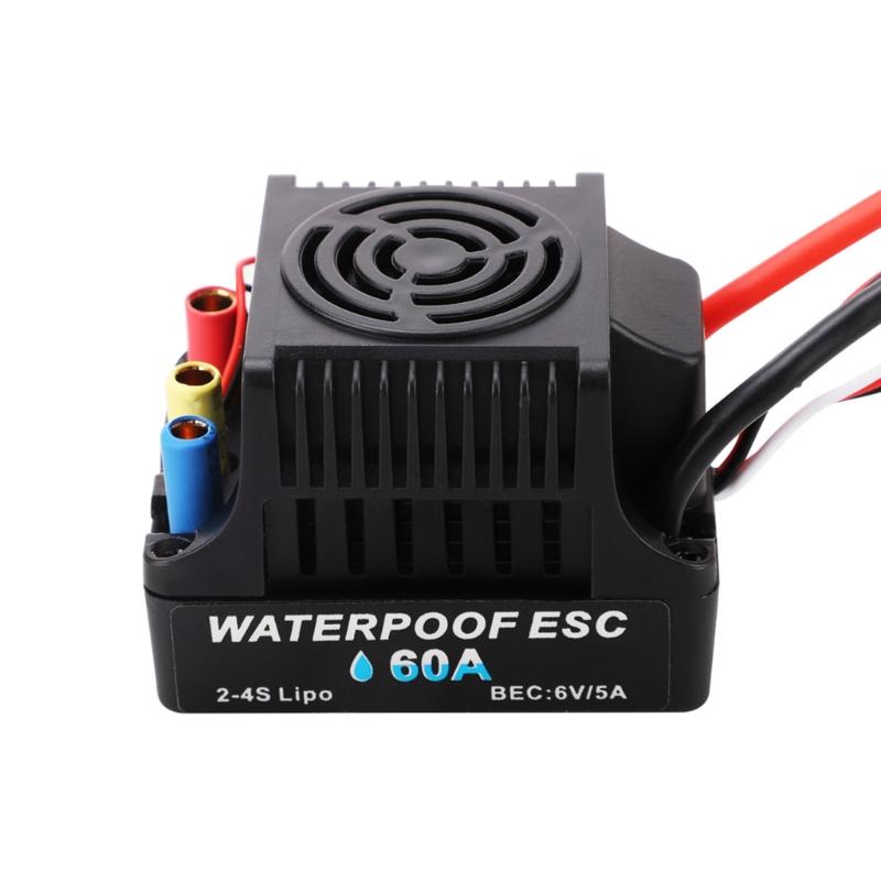 Brushless Electronic Speed Controller RC Waterproof ESC 60A/80A Brushless & Brand New Accessory for 1:10 RC Toy Off-road