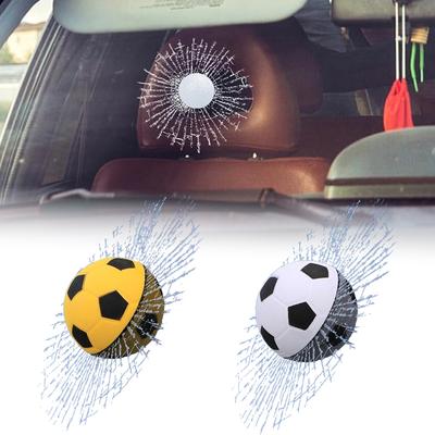 Realistic 3D Broken Glass Decal Car Window Sticker Baseball Tennis Ball Impact Effect Funny Office Home Prank Decoration