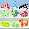 1Pcs Mini Twist Snake Ruler Puzzle Folding Puzzle Cube Educational Toys Magic Ruler 24 Kids Brain Teaser Foldable Party Favors