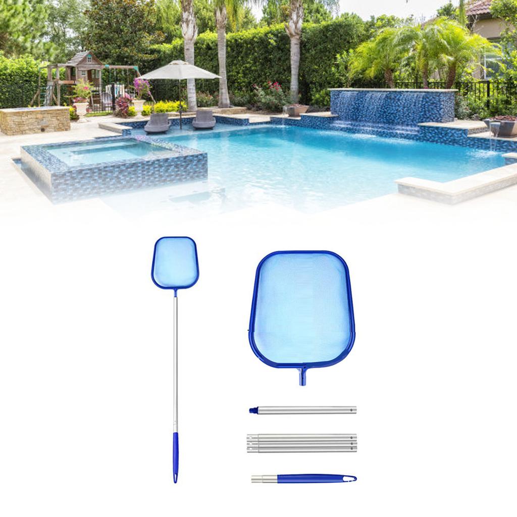 Filet de nettoyage de piscine avec manche 5 sections