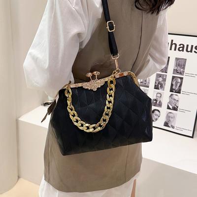 Luxury Designer Chain Evening Bag for Women Party Bag Fashion Exquisite Feminine Wedding PU Leather