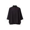 × Jil Sander +J Collaboration Series Cotton Batwing Solid Color Three-Quarter Sleeve Shirt Women Shirts Black 437793-09