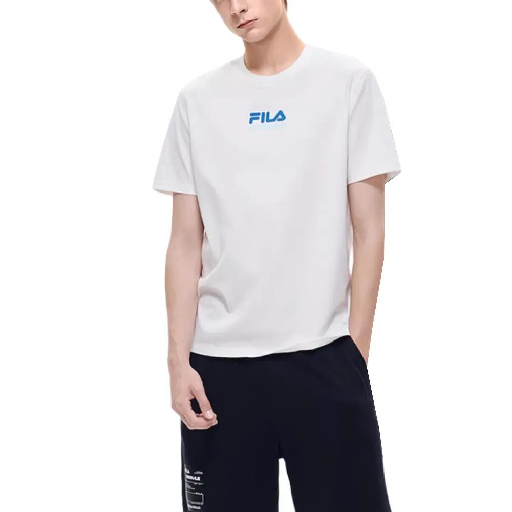 FILA T-Shirts Men's Rinse Snow Crew Neck Moderate Straight Fit (Unisex) T-Shirts F11M229116FWT
