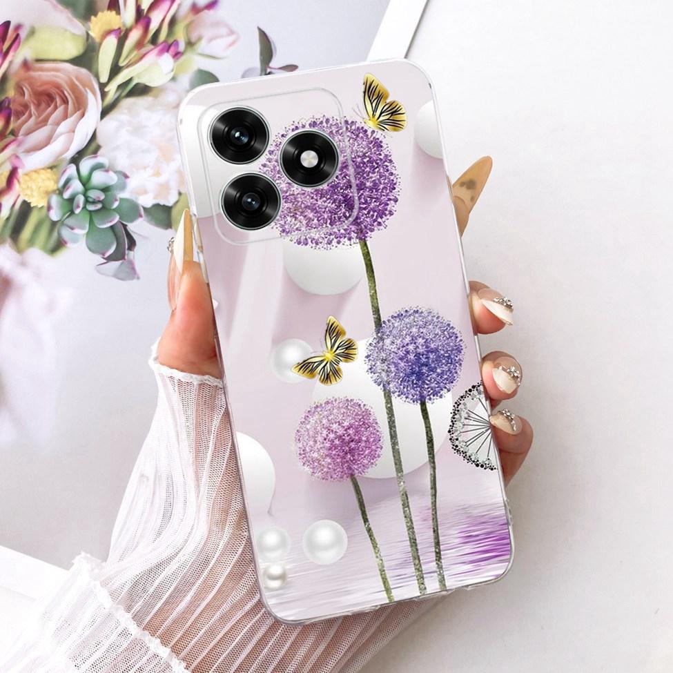 Etui na Honor X5C Plus Pokrowiec Przezroczysty Luksusowy Uroczy Kot Moda Motyl Fajny Malowany Obudowa Na Honor X5cPlus