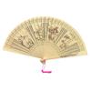 Suzhou Chinese Style Classical Portable Full Bamboo Fan with Hollow Design for Women, Ancient Style Folding Fan, Dance Fan, Retro Red