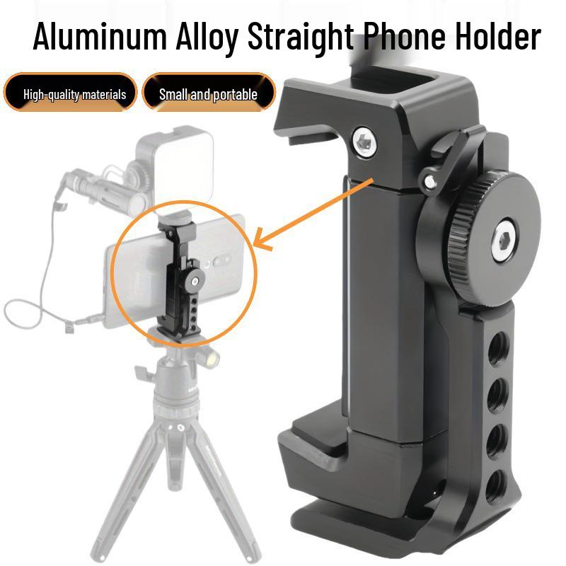 Aluminum Alloy Non-Slip Phone Holder - Stable Clamping for Horizontal & Vertical Shooting Accessories