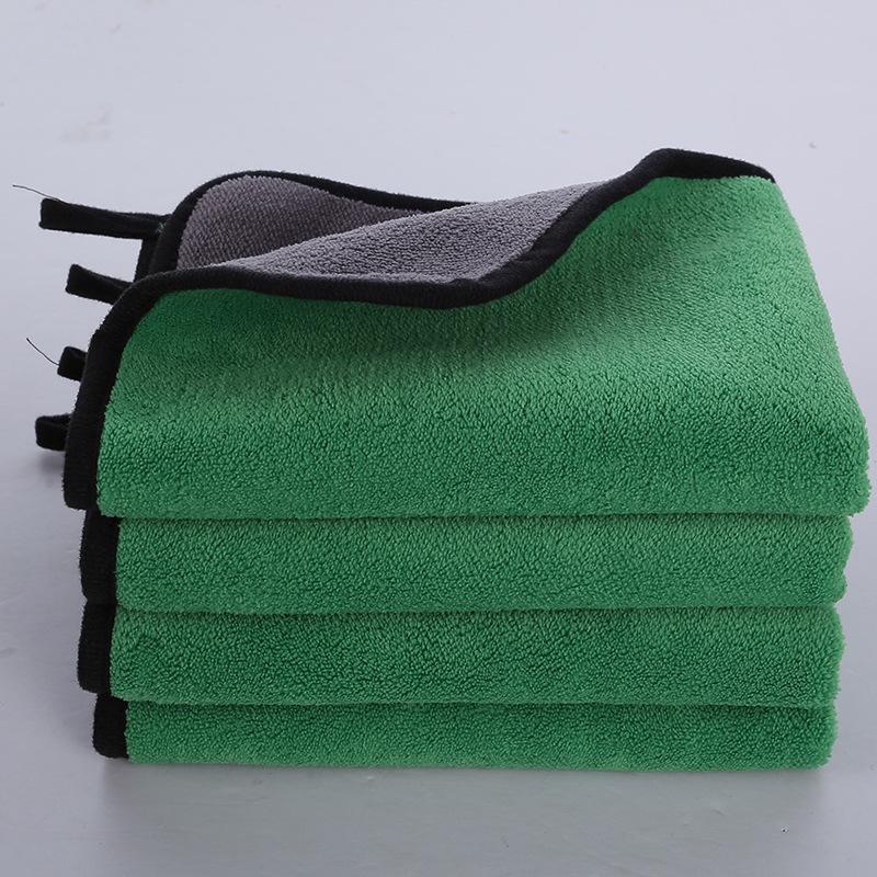 

Утолщенное двухстороннее полотенце для мытья автомобиля из кораллового флиса - впитывающая влагу и быстросохнущая салфетка для уборки с индивидуальным логотипом 30x30 cm