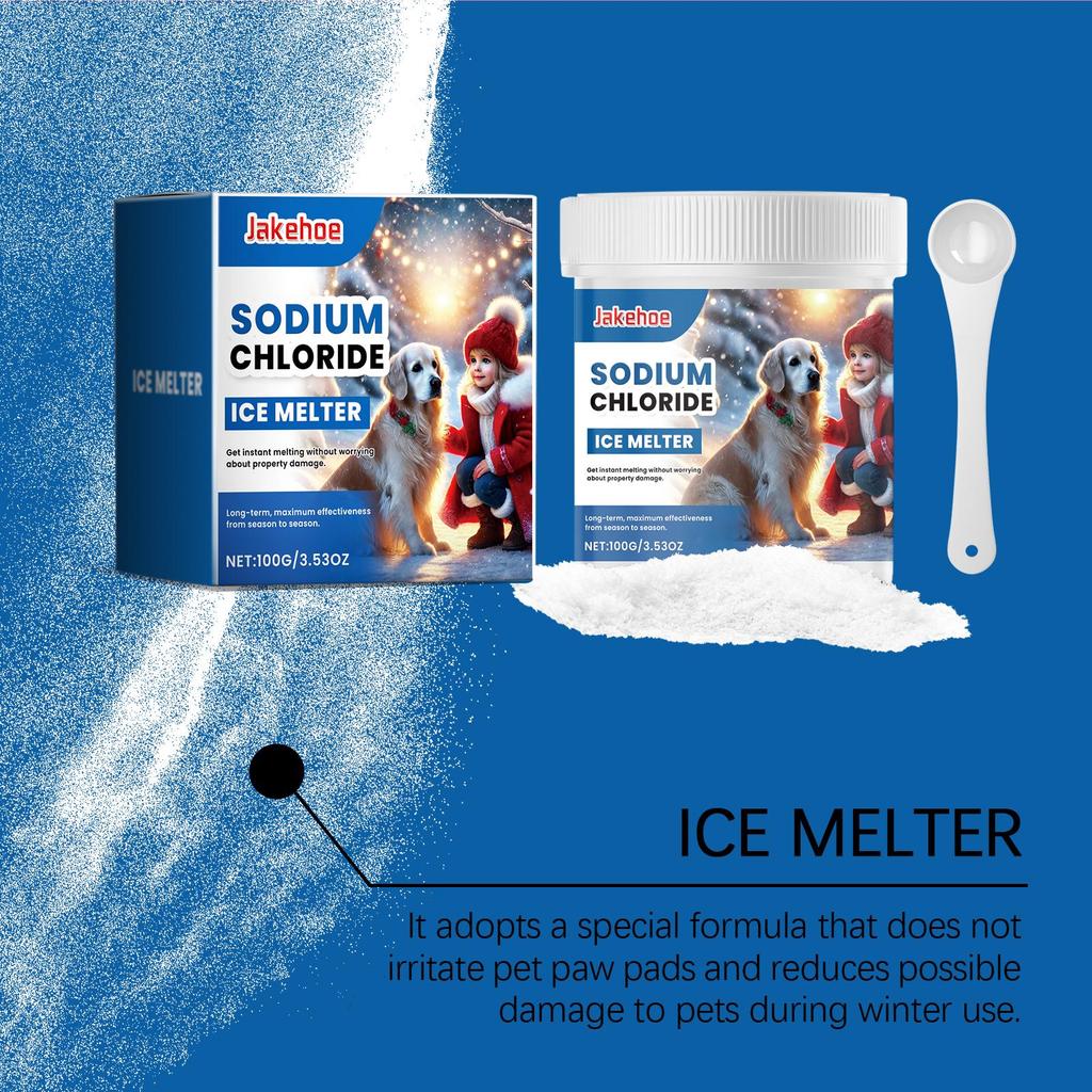 Pet Friendly Ice Melt Winter Concrete Floor Streets Pet Friendly Ice Melt Snow Melt 100g