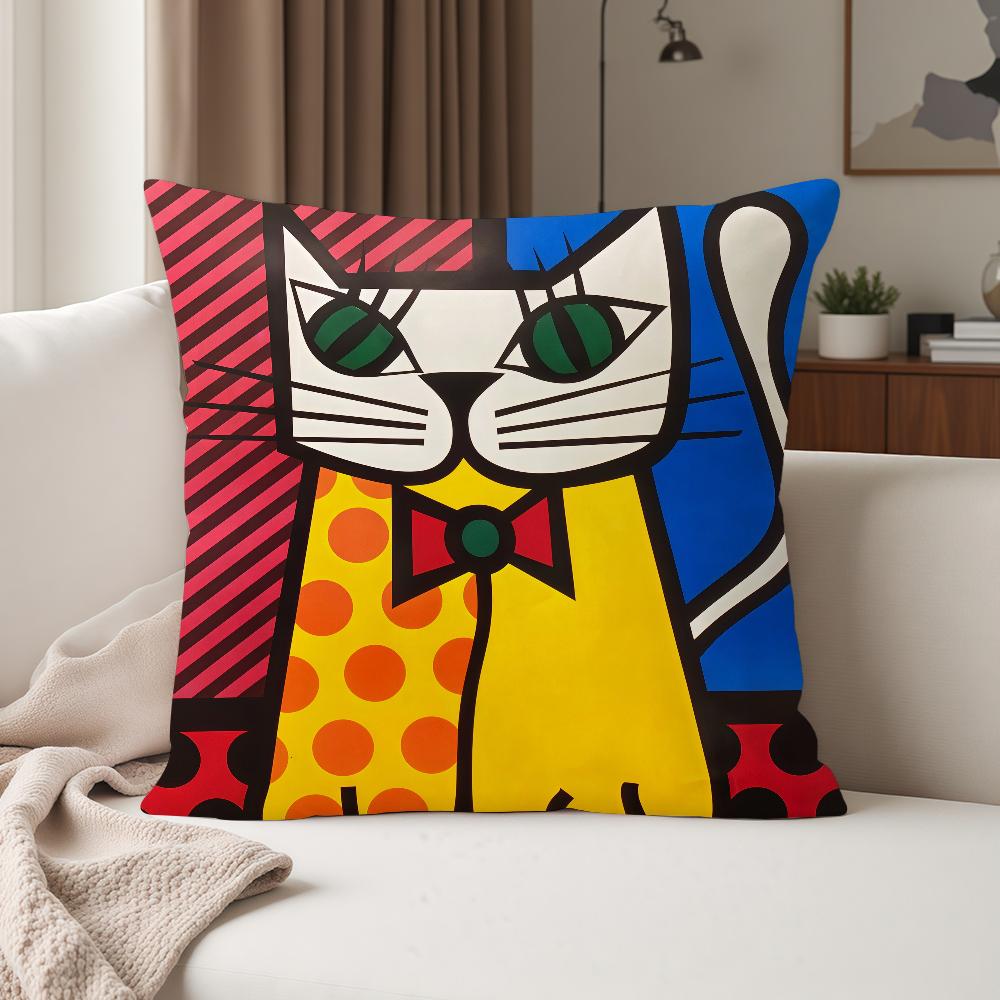 R-romero B-Britto Kunst Kissenbezug Geeignet Für Schlafzimmer Wohnzimmer Autos Heimdekoration