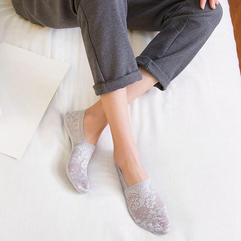 Summer Lace Flower Short Sock Invisible Low Cut Women Sock