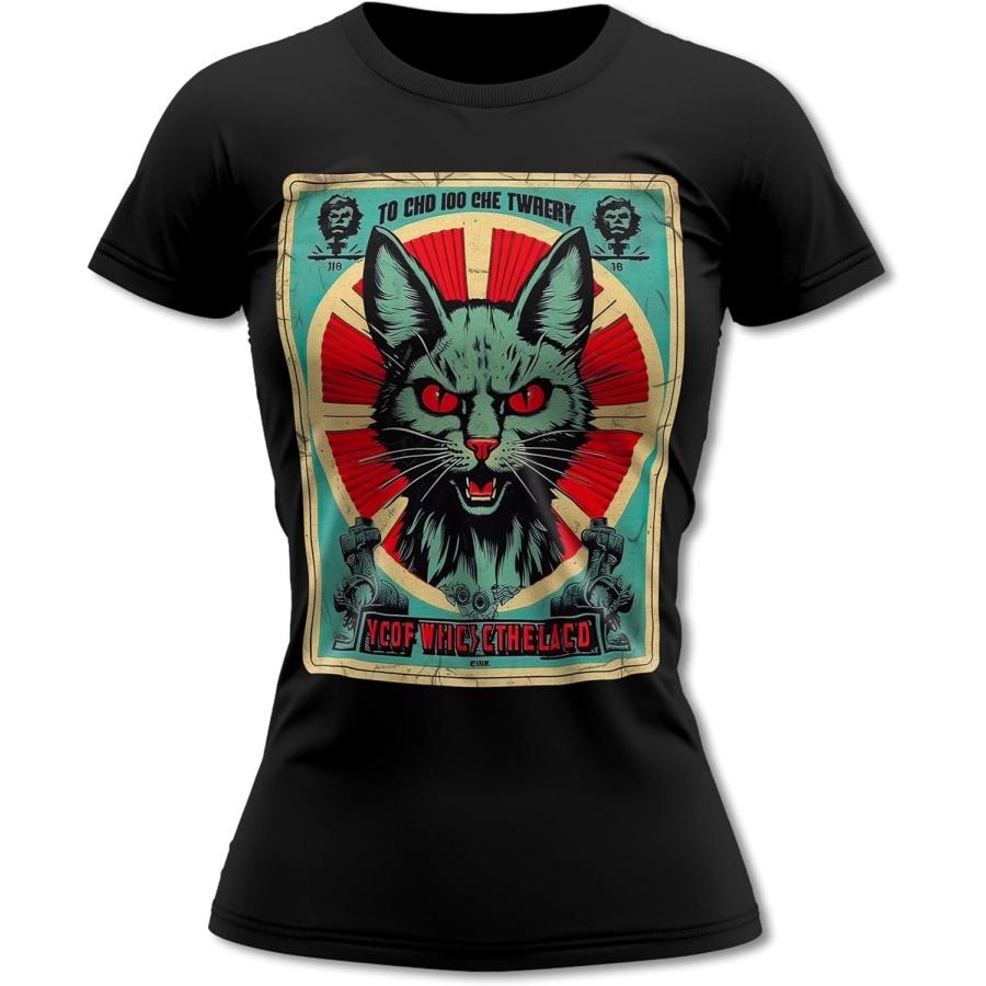 Bands and Bones Cat Master Animals Women s T-Shirt XXXXXL разноцветный