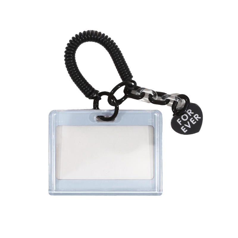 Dialog Box Transparent Card Cover Student Cartoon Slider Card Pack Game Card ID Card Set Pendant Anti-lost Card Holder