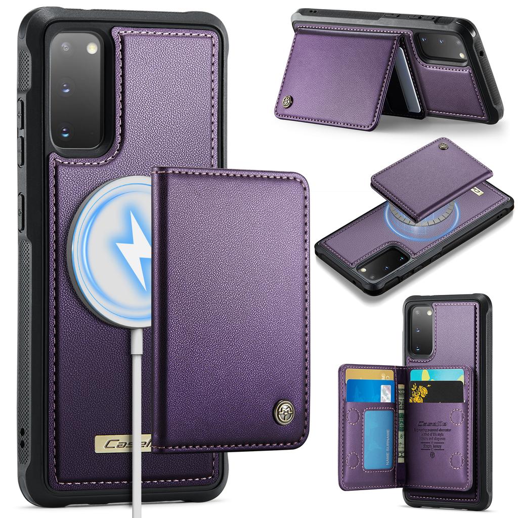 For Samsung Galaxy S20 4G/Galaxy S20 5G Magnetic Case CASEME ME80 Series Leather PC TPU Phone Cover with Detachable Wallet