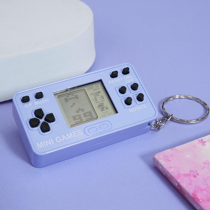 Mini Tetris Classic Handheld Game Console Keychain Toy