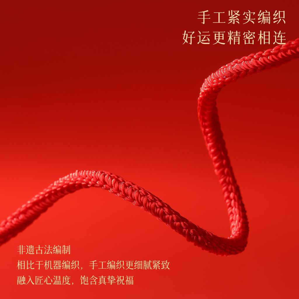 Mount Putuo2026Roter Schnur-Armband Tai Sui, Roter Schnur-Armband für das Sternzeichen für Männer und Frauen, Geflochtenes Seil Geschenk