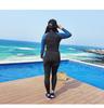 Plus Size Women's Long Sleeve Diving & Surfing Suit - Jellyfish Resistant, Slimming, Split Design, Waterproof Swimsuit with Long Pants.