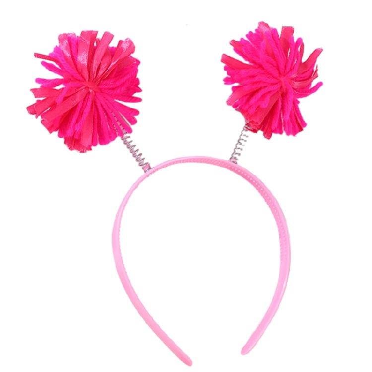 Festive Headband Perfect for Masquerade Parties Cute Pompoms Dress Up Supplies
