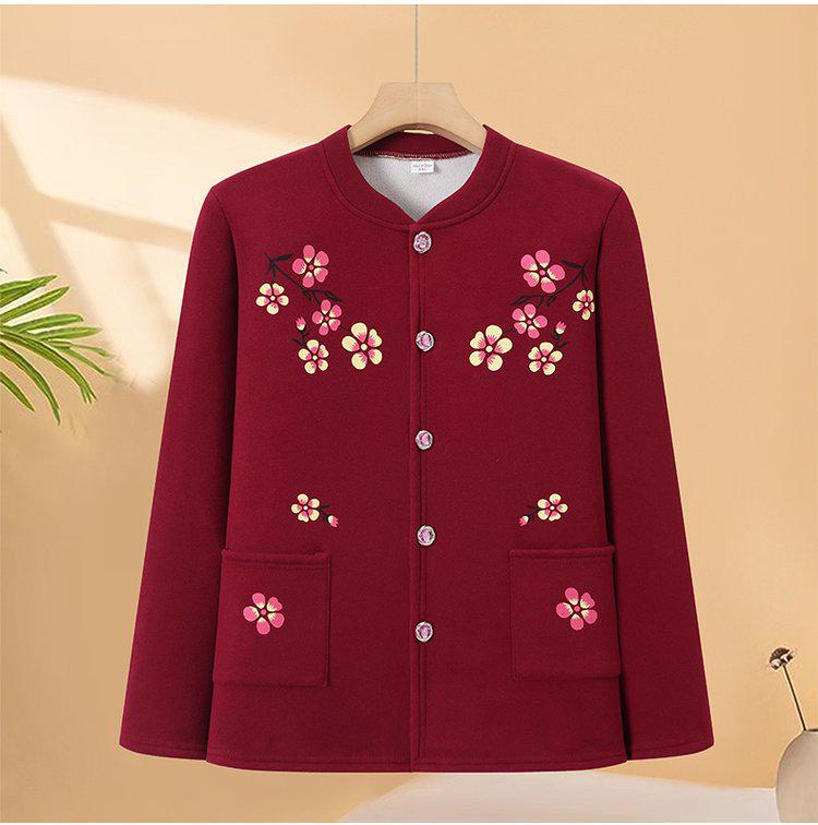 Gemütliches Zweiteiler-Set aus Samt: Strickjacke & Hose für Frauen mittleren Alters & Senioren – Lockere, bequeme Homewear für Oma