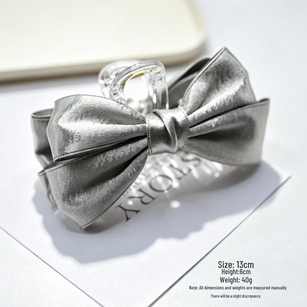 Hot-Selling Large Bow Hair Clip: Versatile High-Grade Shark Bun Accessory